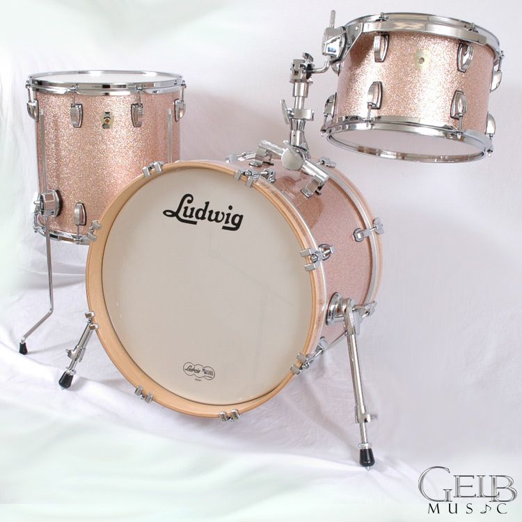 Ludwig Be Bop Custom Champagne Sparkle 3 Piece Drum Set  