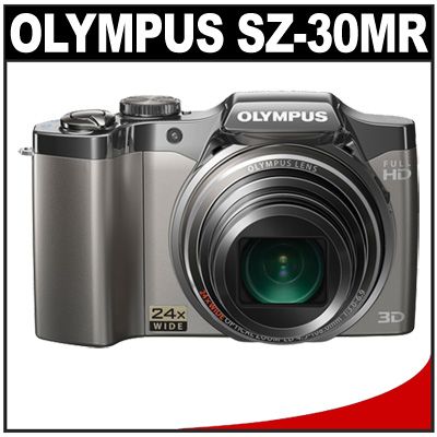 Olympus SZ 30MR 24x 3D Silver Digital Camera NEW USA 050332178816 