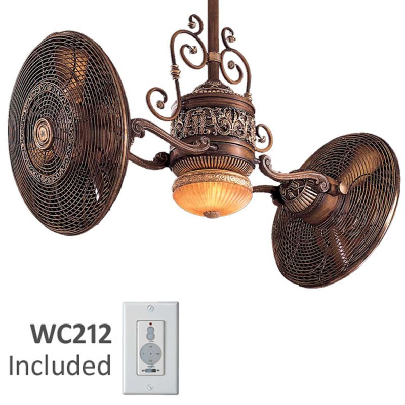 GYRO BELCARO WALNUT CEILING FAN by Minka Aire F502 BCW  