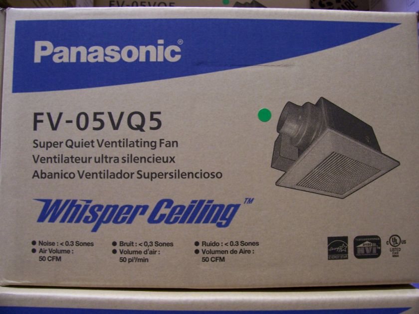 Panasonic FV 05VQ5 WhisperCeiling Vent Fan 50CFM  