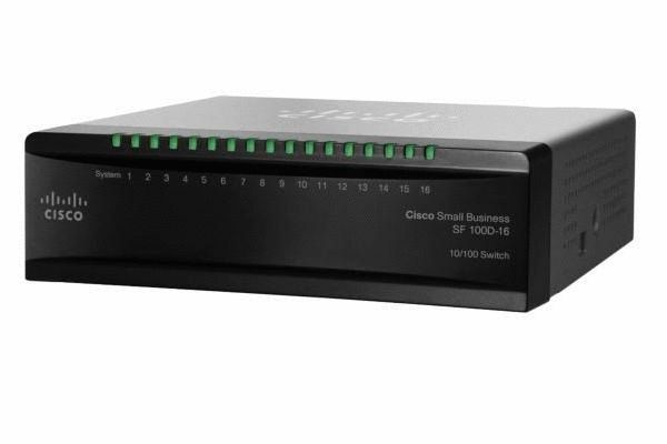 BRAND NEW Cisco SD216T NA 16 Port 10/100 Switch w/QoS 882658426322 