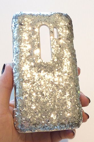 Phone Case For HTC Evo 3D Sprint ICY Bling Silver Diamond Sequin 