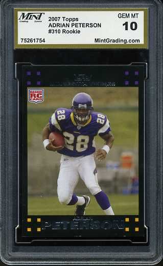 ADRIAN PETERSON 2007 Upper Deck MGS 10 Star Rookie GEM  