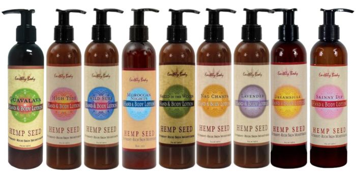 Earthly Body Hemp Moisturizing Body Lotion 10 Yummy Scents 8 Ounce 