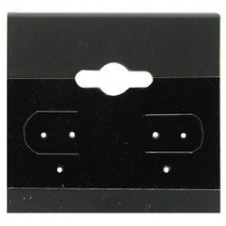 100 pcs Earring Display Hanging Cards 1 1/2 x 1 1/2 Black S  