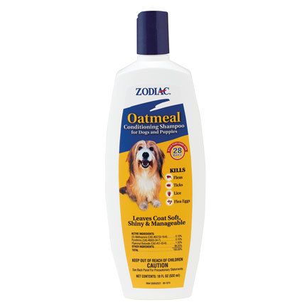 ZODIAC OATMEAL SHAMPOO FLEA & TICK LICE 18OZ DOG PUPPY  