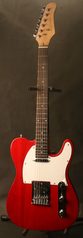 Gitano Electric Guitar Tele style Solid Mahogany body Trans. Red New 