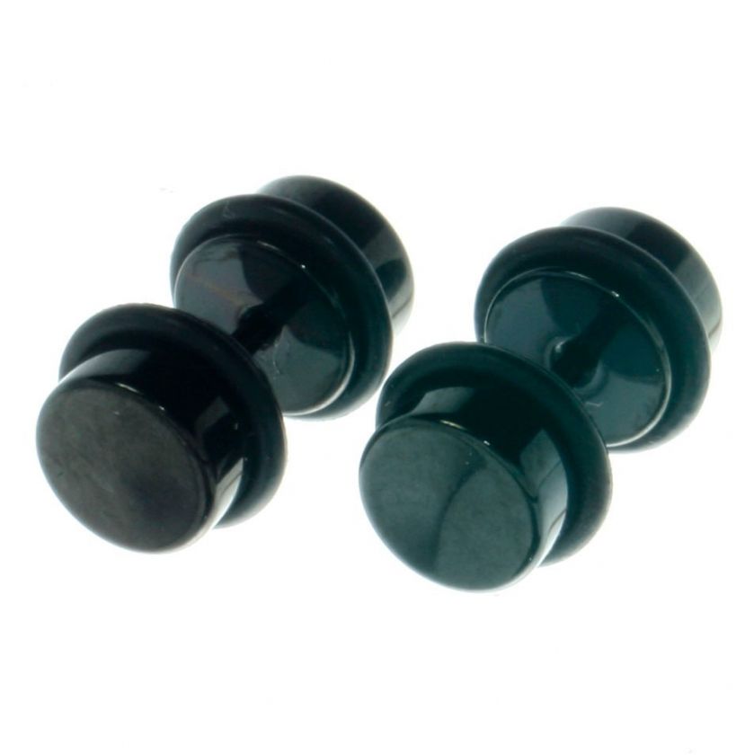 Black fake plugs screw on strong quality rubber o rings look real 