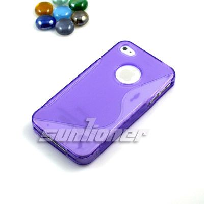 BLACK . TPU Silicone Case Skin Cover for iPhone 4S + LCD Film  