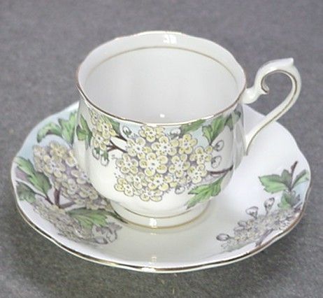 RoyaL Albert Flower of the Month Cup & Saucer, HAWTHORN  