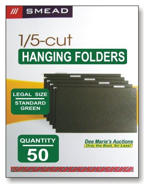 Hanging File Folders Green, Legal Size   50ct SMEAD (Trusted Seller 