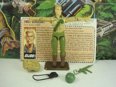 1983 GI JOE DUKE MAIL AWAY LOT W FULL CARDBACK VINTAGE  