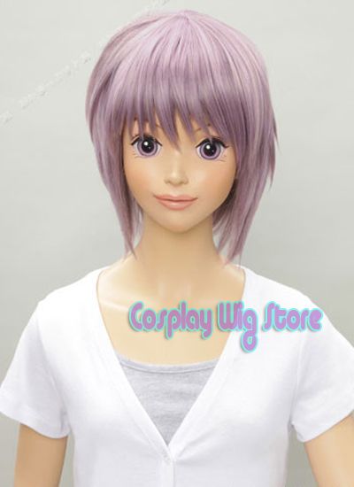   Haruhi Nagato Yuki Short Purplish Grey Cosplay Hair Wig  