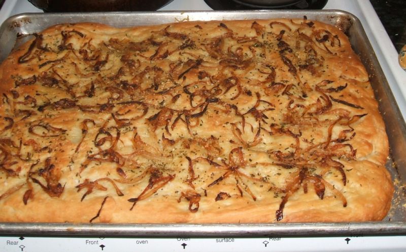 Best Italian Focaccia Onion and Olive Bread Recipe  