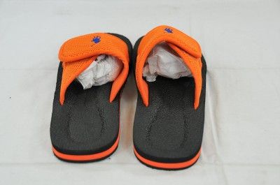   RALPH LAUREN JETE SLIDE ORANGE BLACK SLIPONS SZ 6 JUNIOR (5135)  