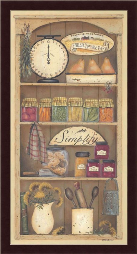 Farmhouse Pantry I Country Kitchen Simplify Art Framed  