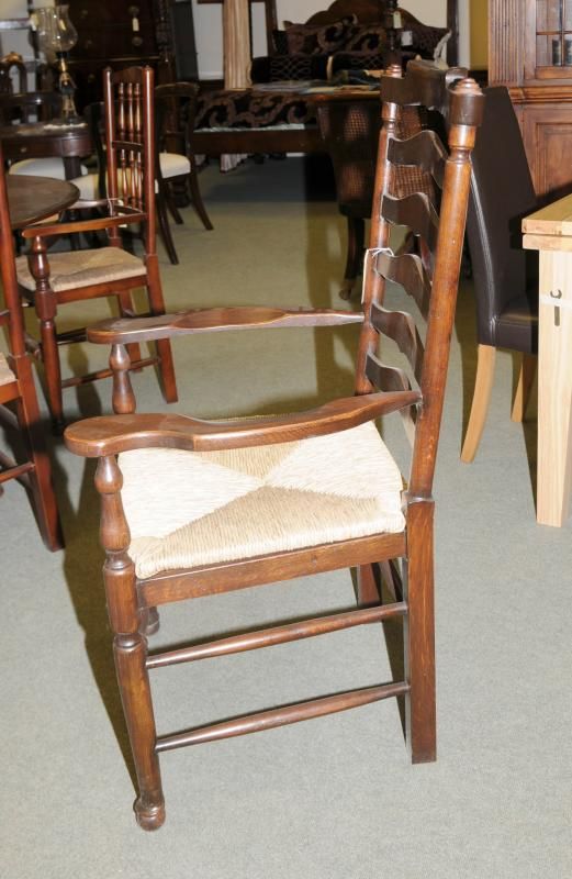 Oak Ladderback Farmhouse Kitchen Chairs Chair  