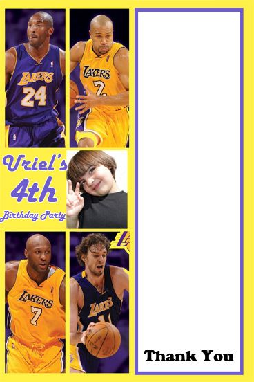 Los Angeles Lakers NBA BIRTHDAY PARTY INVITATION (lakers03)