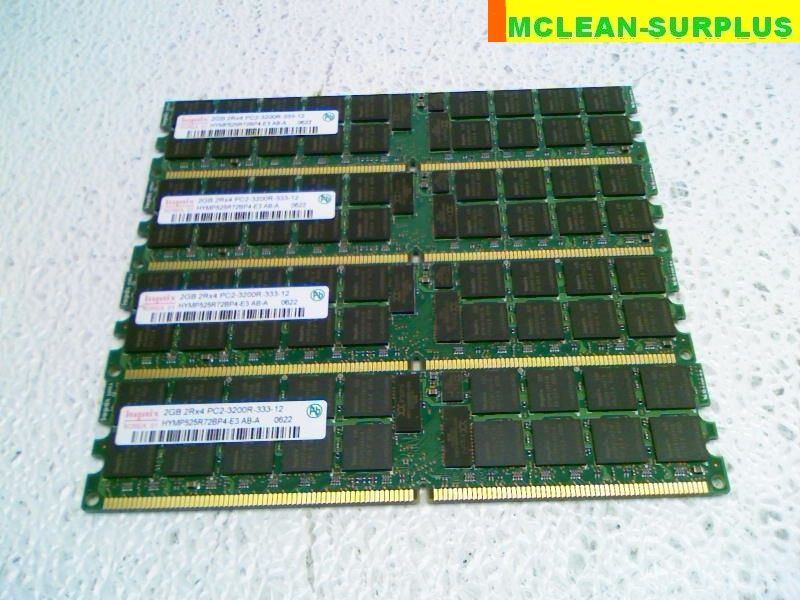 8GB (4 x 2GB) Hynix PC2 3200R ECC Server RAM Memory  