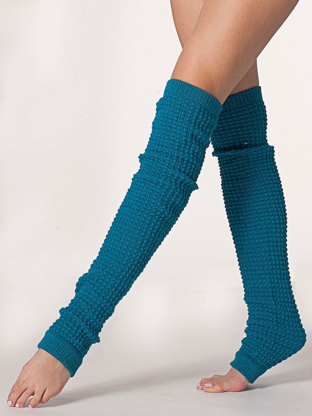 American Apparel Long Leg Warmers Fluorescent Lime Green  