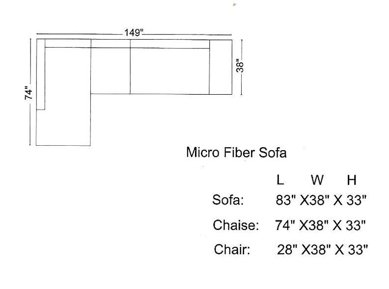 3pc Sectional Modern Micro Fiber Sofa Set #AM L341  