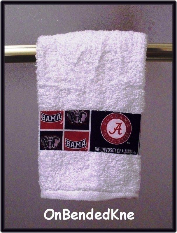 UNIVERSITY OF ALABAMA CRIMSON TIDE Hand Towel NCAA Hand Crafted 