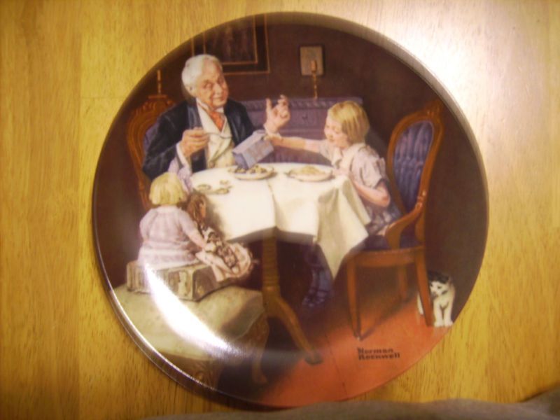 Edwin M Knowles Collector Plate Norman Rockwell The Gourmet  