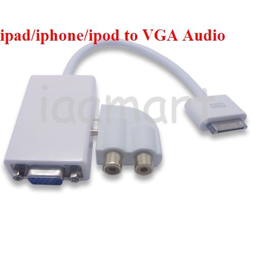 Apple iPad Dock Connector to VGA Adapter & Audio output  