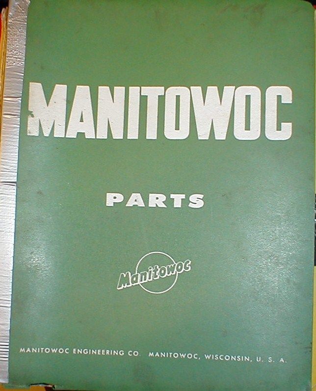 Manitowoc 2000 Crane Parts Catalog Manual Book  