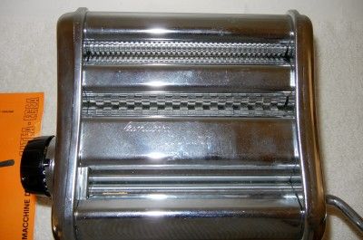   Bros Milano 7 Pasta Machine 3 Dies Manual Pasta Rolling Metal + Instr