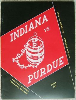   VS PURDUE OLD OAKEN BUCKET FOOTBALL PROGRAM 1960 ADVERTISEMENTS  