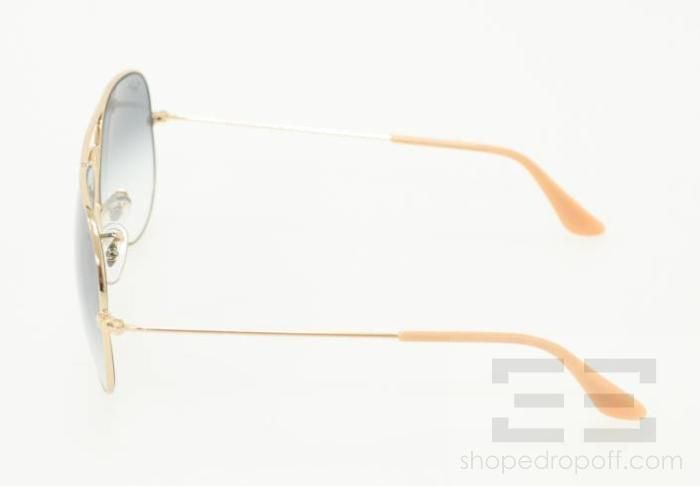 Ray Ban Gold & Blue Tint Aviator Sunglasses RB3025  