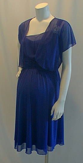 NEW Royal Off Shoulder Bolero Maternity Dress LARGE NWT  