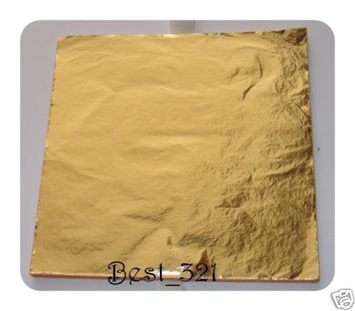 100 Gold Leaf Sheets for Gilding Design Art 5½ x 5½  