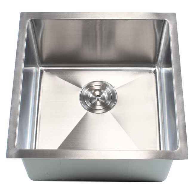   Radius Square Corner Stainless Steel Kitchen / Island Bar Sink  