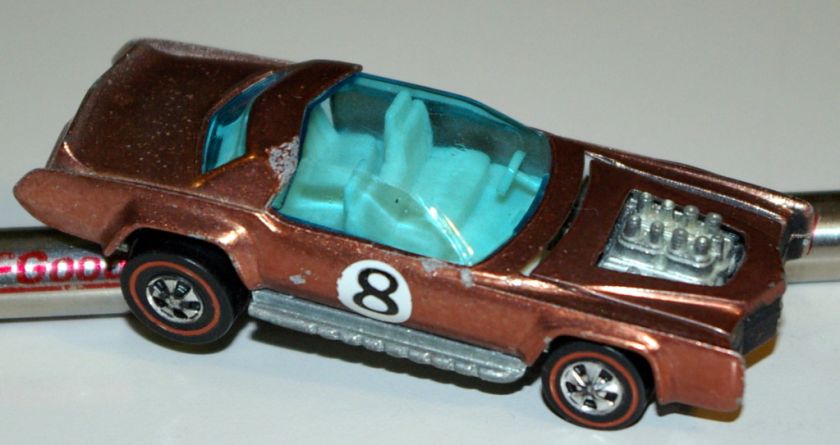 Redline Hot Wheels Spoilers COPPER Sugar Caddy WHITE INTERIOR Clean 