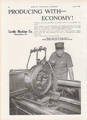 1920 Landis Machine Co Waynesboro PA Ad Threading Mach  